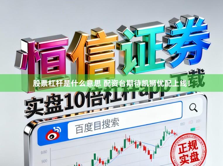 股票杠杆是什么意思 配资台期待凯狮优配上线！